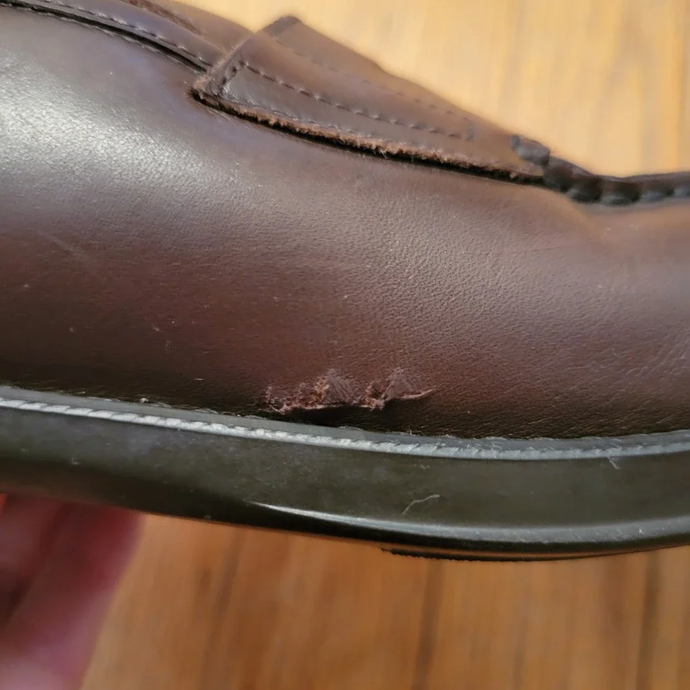1818 Brooks Brothers 10.5 Penny Loafers Brown Leather Italy Dark Academia Preppy